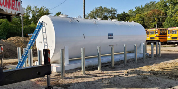 Above-ground fuel tank (AST) installation in Southfield, Michigan